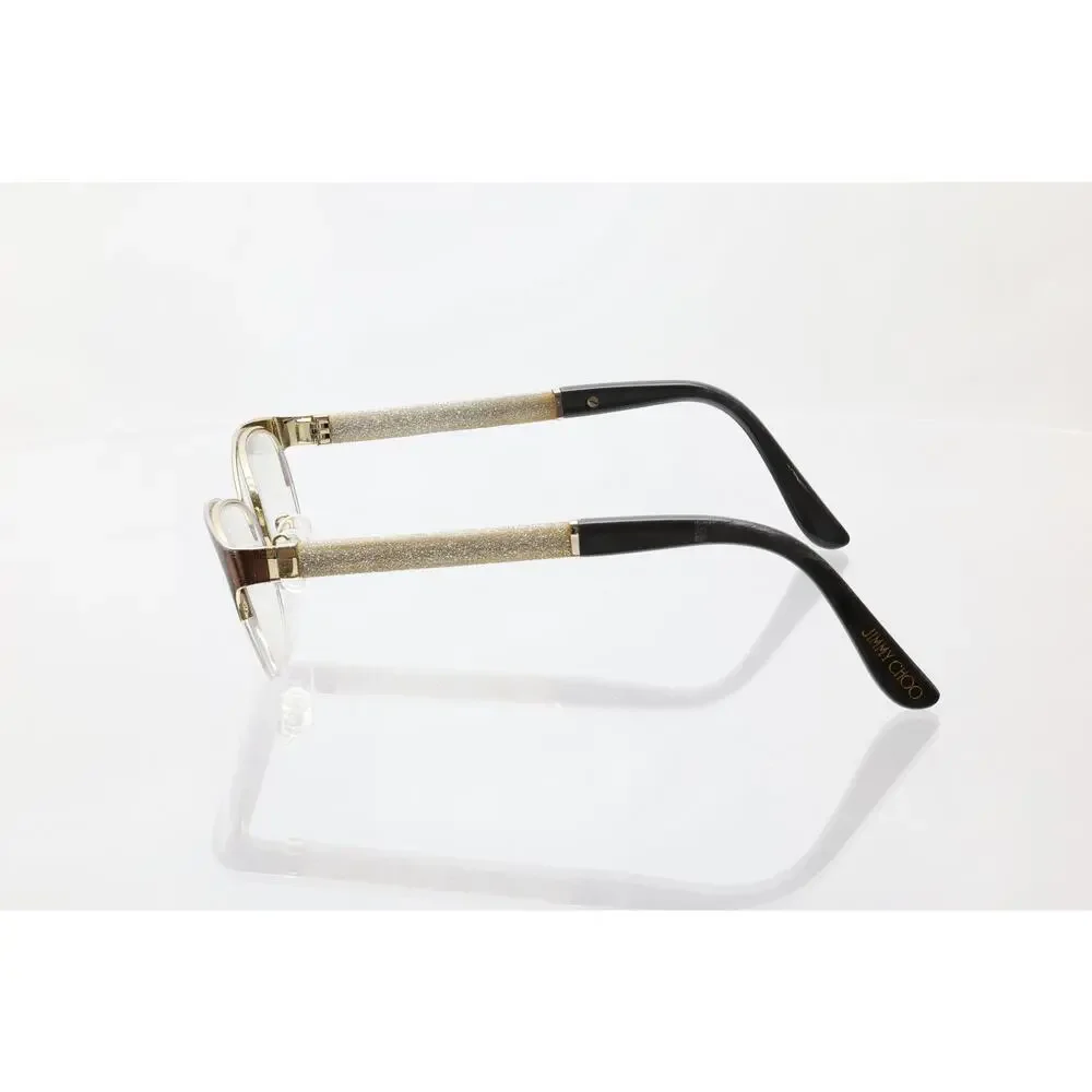 Jimmy Choo JC106 Brown/Silver Eyeglass FRAMES ONLY - FAIR CONDITION